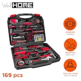 thumbnail of WellHome - Kit de 169 piezas de herramientas con estuche negro