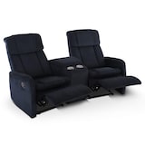 thumbnail of Kinosessel, 2er-Fernsehsessel mit mechanischer Relaxfunktion, Easy-Lift, für 2 Personen, 2 Getränkehalter, Cord-Mikrofaser in Nachtblau, Raburg Maxx