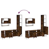 thumbnail of vidaXL 4-tlg. Badmöbel-Set Räuchereiche Holzwerkstoff