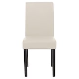 thumbnail of Conjunto de 6 cadeiras de sala de jantar Cadeira de cozinha Littau ~ imitação de couro, branco, pernas escuras
