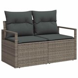 thumbnail of vidaXL Garten-Sofa-Set mit Kissen mit Speicher 3 pcs Grau