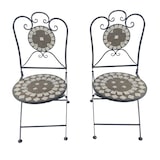 thumbnail of Mosaik Eisen Set Gartenset Gartengruppe Sitzgruppe Gartenmöbel klappbar 3tlg. : Komplett-Set