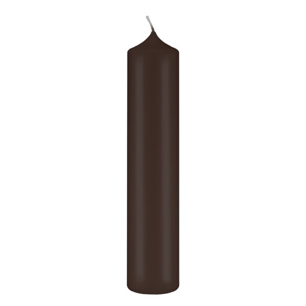 Altarkerzen, Kaminkerzen Chocolate Schokolade 300 x Ø 70 mm, 4 Stück, Kerzen mit Dornbohrung in RAL Kerzengüte Qualität