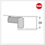 thumbnail of Hailo Abfallsammler 3418071 MF Swing Uno 18 Liter dunkelgrau