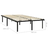 thumbnail of vidaXL Bedframe metaal zwart 180x200 cm