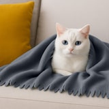 thumbnail of wometo 16er Set WAVE Fleecedecken 120x160 cm – OEKO-TEX ca. 300g weiche Fleece Decke mit Wellenrand Anti-Pilling grau