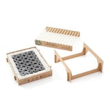 thumbnail of 2x Öko Einweggrill Einmalgrill Nachhaltig - Bio Einmal Grill rauchfrei 31 x 23,5cm Bambus Kohle und Grillrost, natürlichen Materialien