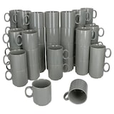 thumbnail of 48er Set EVENT stapelbare Kaffeebecher GRAU Porzellan 250 ml