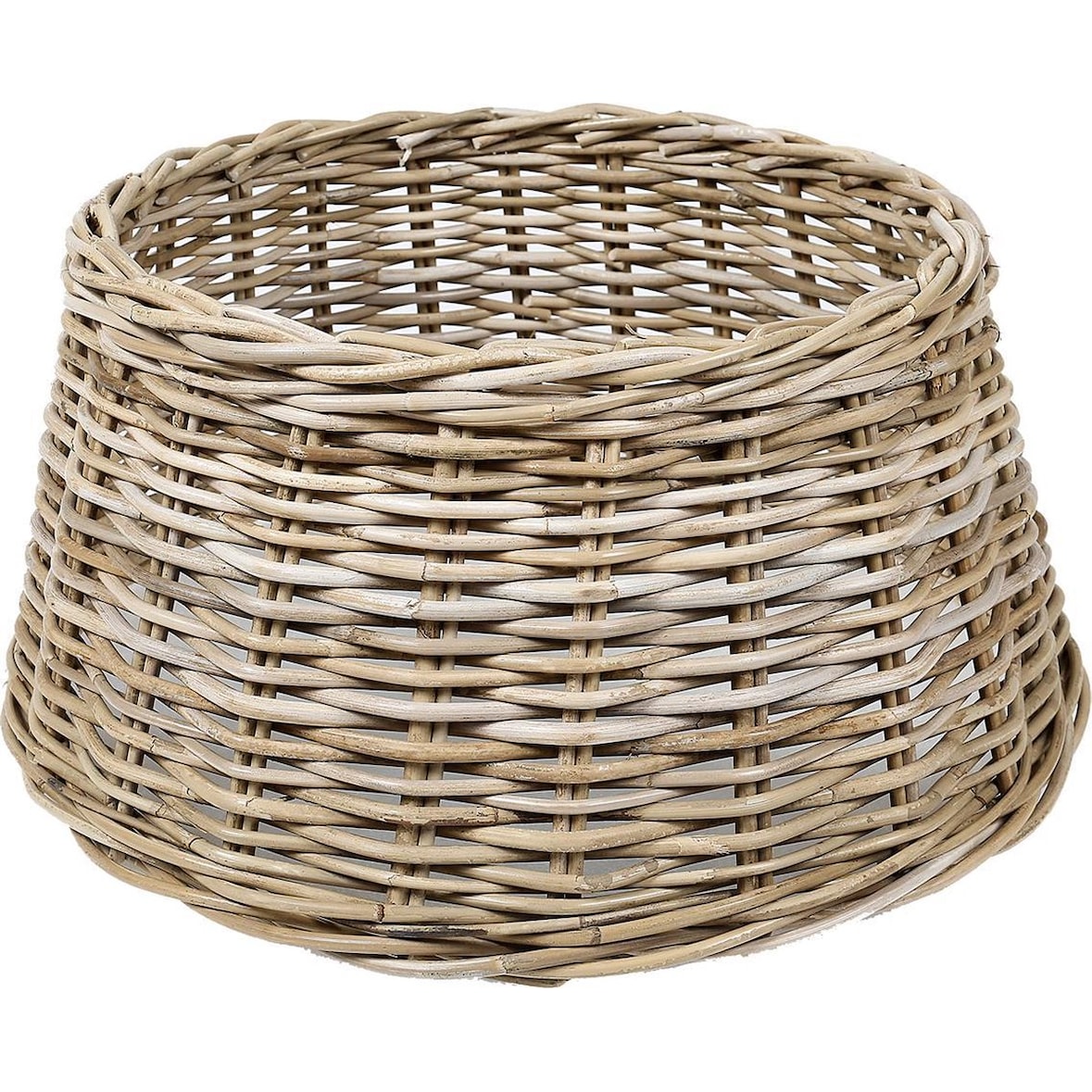 Saia de Vime para Árvore de Natal - 60 x 26 cm - Cesta de Árvore de Natal - Árvore de Natal - Suporte de Árvore de Natal - Castanho