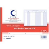 thumbnail of Lot de 5 Carnet auto-entrepreneurs sans TVA Recettes - A4 paysage - 40 dupli