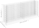 thumbnail of vidaXL Gabionen-Hochbeet Verzinkter Stahl 180×30×90 cm