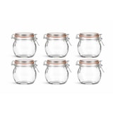 thumbnail of Pack de 6 tarros de cristal esféricos 750 ml – frascos herméticos con cierre metálico (reutilizables y resistentes)