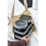 thumbnail of Recipiente AMUSE PRO redondo 500ml -Preto com tampa transparente (c-6 uds)