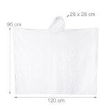 thumbnail of Relaxdays Regenponcho Einweg 20er Set, Einmal Regencape mit Kapuze, Erwachsene, Notfallponcho Damen, Herren, transparent