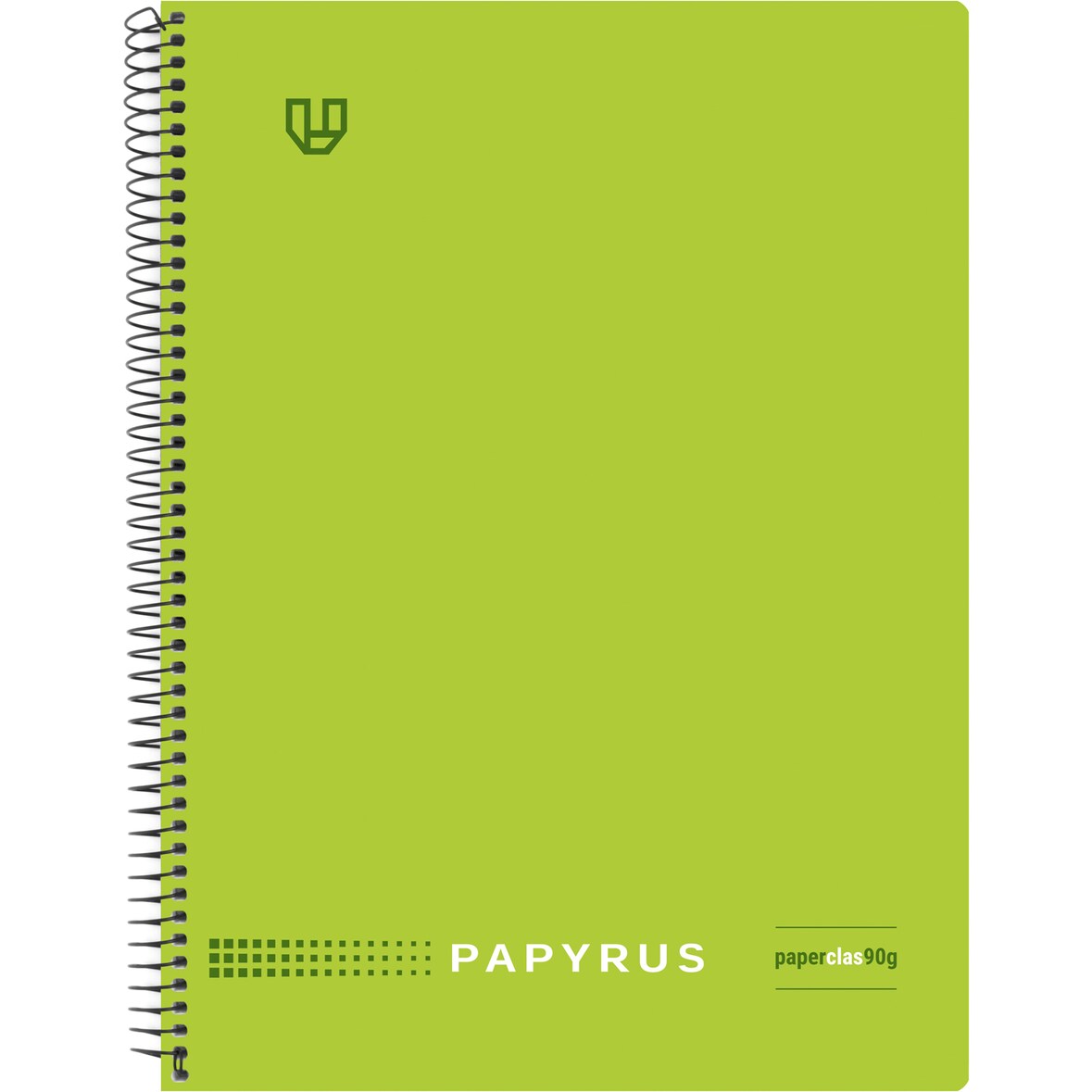 Pack 5 Cuadernos Polipropileno tamaño folio 80 hojas 90 gramos Cuadrícula 5x5 Verde