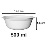thumbnail of 50 Suppenschalen Suppentassen Suppenschüsseln BIO Zuckerrohr-Bagasse 500 ml
