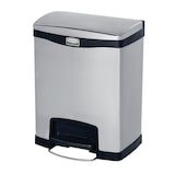 thumbnail of Rubbermaid Collecteur de déchets à pédale Slim Jim® en acier inoxydable, version large de 30L - Noir