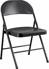 thumbnail of Silla Negra Plegable Premium Asiento y Respaldo Acolchado en Polipiel PU – Diseño Ergonómico y Cómodo (78x45x45 cm)