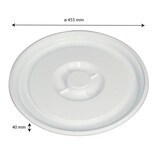 thumbnail of GILAC Couvercle pour conteneur rond à poignées noires 50 L et baquet 35 L - blanc - Blanc G152021
