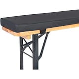 thumbnail of TexDeko Bierbankauflage gepolstert für Bierzeltgarnitur 170x23x4cm (kurz) zum selber beziehen (Kunstleder, Anthrazit)