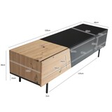 thumbnail of Lowboard FineBuy TV Schrank 150 cm Fernsehtisch Fernsehschrank Türen Schublade