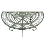 thumbnail of DanDiBo Tisch Halbrund Wandtisch Halbtisch 130434 Beistelltisch aus Metall 90 cm Gartentisch Konsole