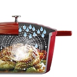 thumbnail of STONELINE® Gourmet Bräter 32x25 cm mit Deckel, Backofen und Induktion geeignet, Antihaft, kirschrot