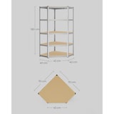 thumbnail of Helloshop26 - Prateleiras de canto de 5 níveis prateleiras de armazenamento de aço reforçado para garagem ou armazém capacidade de 12_0005828