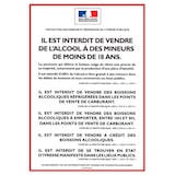 thumbnail of Affichage obligatoire débits de boisson à emporter 14,85 x 21 cm (A5)