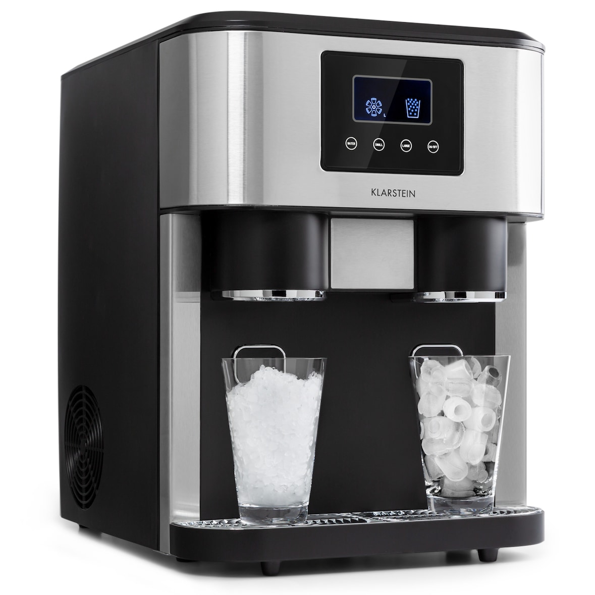 Eiszeit Crush Eiswürfelmaschine 2 Größen Crushed Ice Silber
