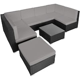 thumbnail of tectake Canapé de Jardin VENISE 7 places - noir/gris - 404297