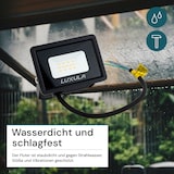 thumbnail of LUXULA LED Fluter LX400100 10 W 3000 K warmweiß schwarz IP65