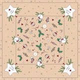 thumbnail of Airlaid Tischdecke Snowman, 80 x 80 cm, 20 Stück - Mank - Einmal-Mitteldecke Weihnachten