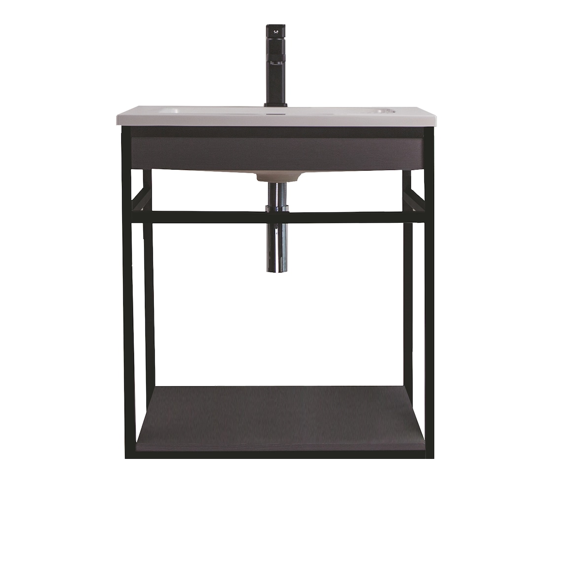Oreste Luchetta Mobile bagno ELLOS B GREY-BLACK 60 in MDF finitura Larice Grigio L.60 x P.46 x H.50 cm