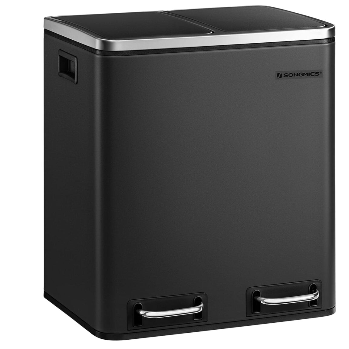 Helloshop26 - Pattumiera in metallo da 30 litri con doppio scomparto (2 x 15 litri) con secchi interni e maniglie chiusura 12_0007271