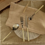 thumbnail of Novastyl - Lot 6 cuillères de table colorama 21.5cm en acier inoxydable crème