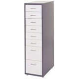 thumbnail of Rollcontainer Housten | HxBxT 110x28x41cm | 8 Schubladen | Dunkelgrau Weiß | Schubladenschrank Stahlschrank