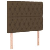 thumbnail of vidaXL Boxspringbett mit Matratze & LED Dunkelbraun 90x190 cm Stoff