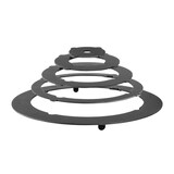 thumbnail of Ø44 Uchag 2mm Stahl Utschak mit Schornstein Adapter-Ringe Utschag Abzugsrohr Campingofen Feuerstelle Feldküche Außenküche Eintopfofen Gulaschkanone