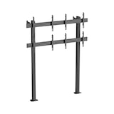 thumbnail of KIMEX - TV-standaard op poten - videowand met 4 schermen 45''- 55'' hoogte 240cm, zwart, vastgeschroefd
