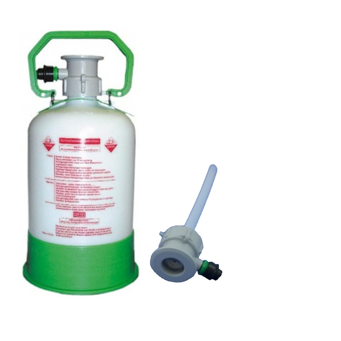 Reinigungsbehälter 5l (Fitting zur Auswahl), Zapfkopf:Korb