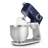 thumbnail of H.Koenig KM126 keukenmachine, professioneel, multifunctioneel, 5 L, roestvrij staal, matblauw, krachtig, 800 W, 8 snelheden