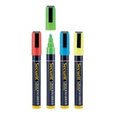 thumbnail of Securit® 4er-Set Flüssigkreidemarker – Gelb, Grün, Blau, Rot – Keilspitze 2-6 mm
