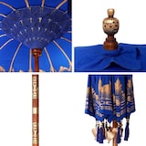thumbnail of Parasol balinais Bleu 215 x 215 x 260 cm Modèle Atlas Vision Plus