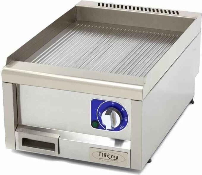 Gril de qualité commerciale - rainuré - unité simple - profondeur 60 cm ...