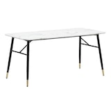 thumbnail of Esszimmertisch 140x80x76 cm Esstisch Weiß in Marmor-Optik Modern, Küchentisch Klein, Speisetisch Rechteckig, Tisch Esszimmer mit