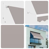 thumbnail of Wasabi - Toldo Exterior para Varanda Recolhível 3x2,5 Cinza – Suporte para Teto e Parede – Fixação para Corrimão