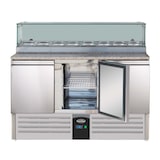 thumbnail of Combisteel Pizzatisch 136 cm mit Granitplatte – 3 Türen, Kühlaufsatz für GN-Behälter