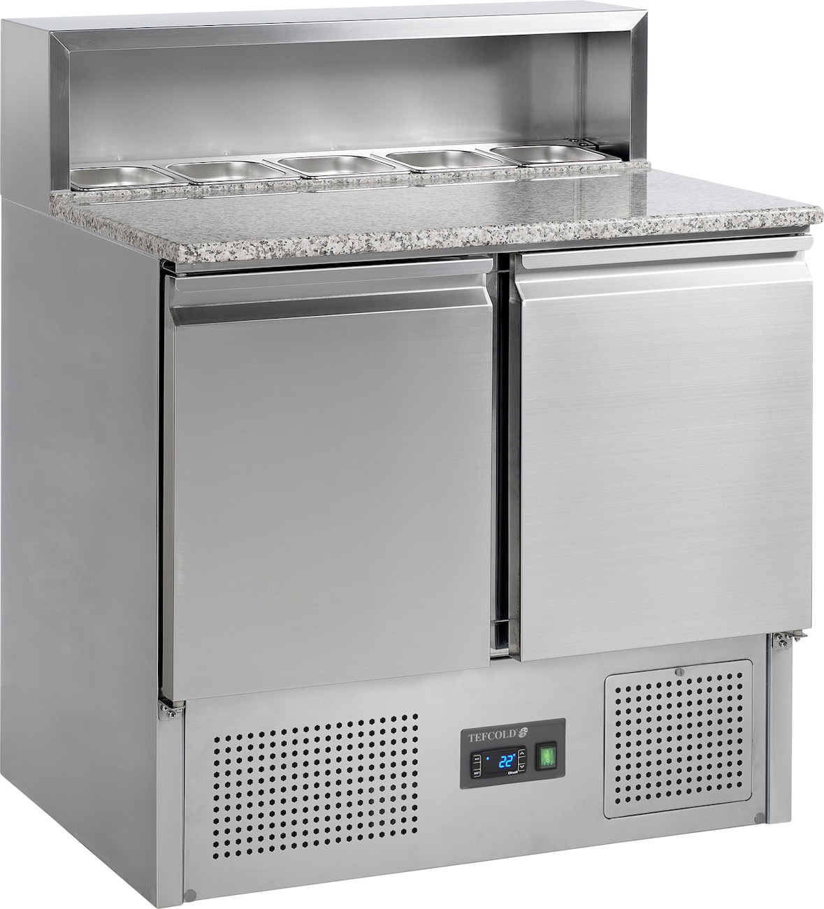 TEFCOLD Pizzakühltheke GN 1/1 PT920 260l SS 304