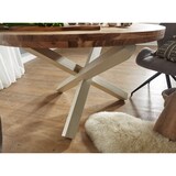 thumbnail of Design Esszimmertisch BOHA rund Ø 120 cm x 75 cm Akazie Massiv-Holz, Landhaus Esstisch 4 Personen, Küchentisch Tisch für Esszimmer